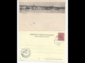 Italien 1899, Desenzano Lombardia, gebr. sw Vorläufer AK m. Bahnpost Stpl. #765