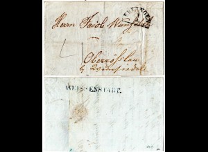 Bayern 1848, HKS ERLANGEN auf Porto Brief n. Oberrösslau b. Wunsiedel