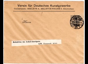 DR 1902, gebr. 2 Pf. Germania Privatganzsache Verein f. Dt. Kunstgewerbe Berlin